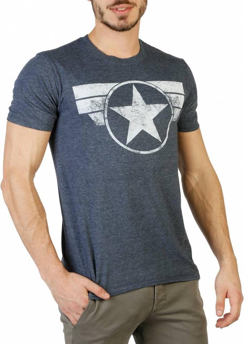 Heren T Shirt Marvel - blauw
