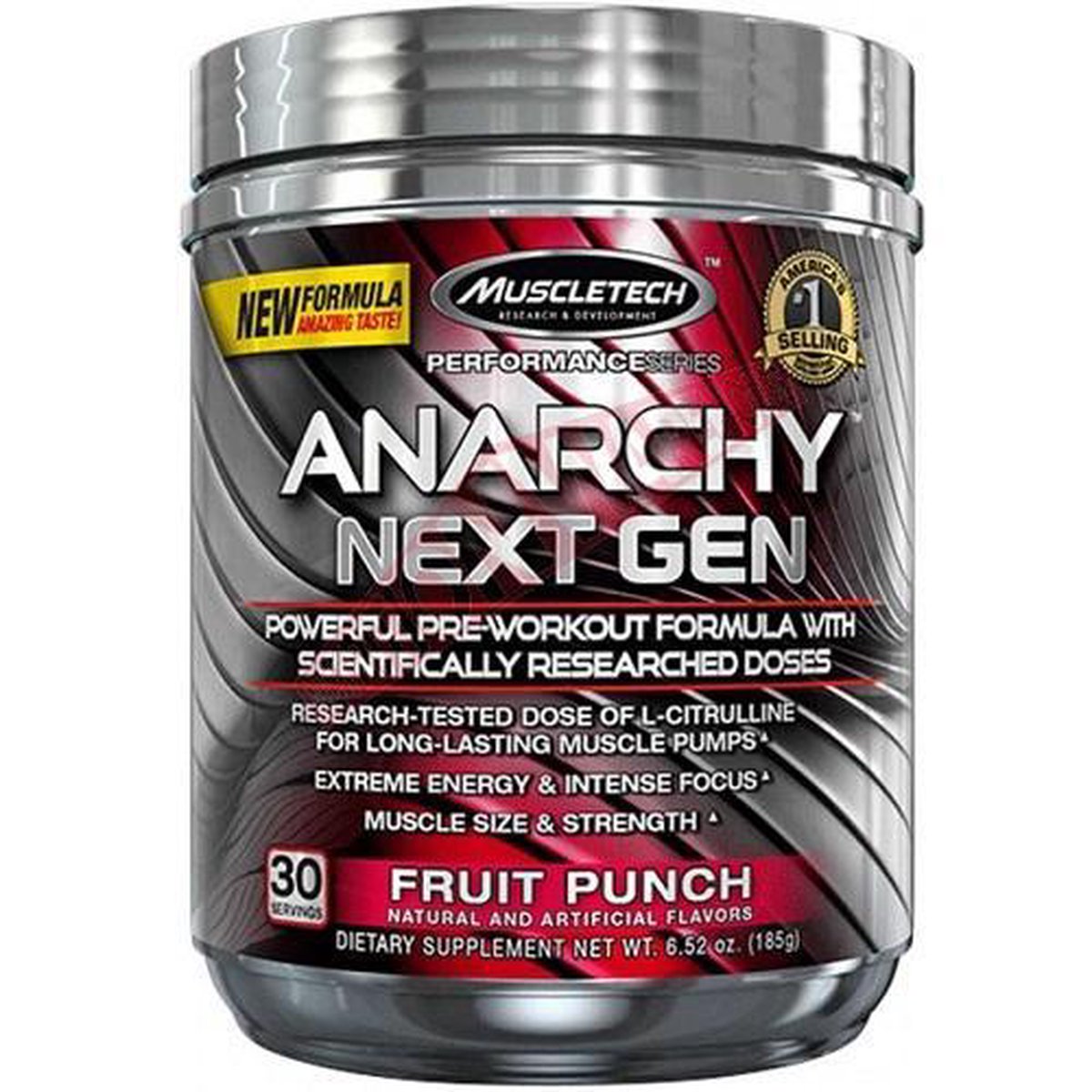 Bol Com Muscletech Anarchy Next Gen Pre Workout 30 Servings Fruit Punch