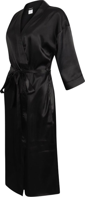 Dames Kleding voor voor Nachtmode voor Badjassen en kamerjassen H&M Satijnen Ochtendjas in het Zwart 
