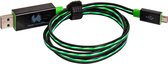 RealPower - LED Floating Kabel micro-USB - Groen