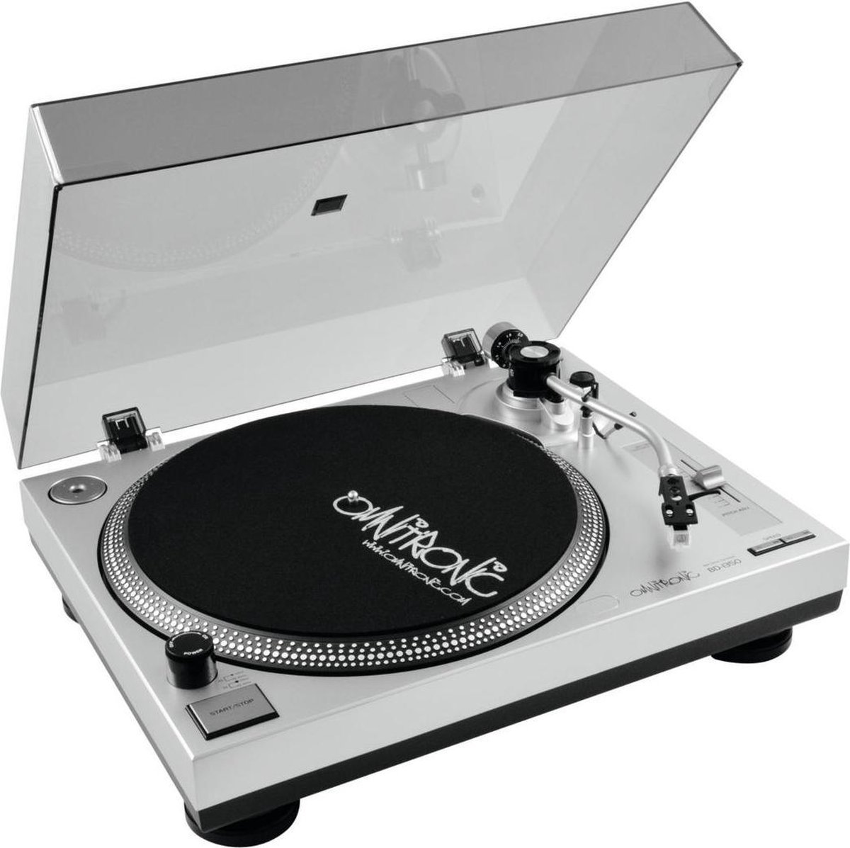 Platine vinyle (DJ) Omnitronic BD-1390 avec entraînement par courroie Zwart
