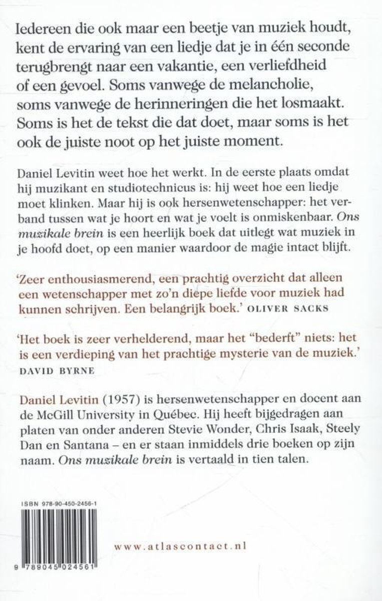 Ons muzikale brein - back cover