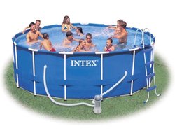 Intex Metal Frame Pool - 457 x 122 cm - met filterpomp en accessoires