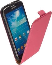 LELYCASE Flip Case Lederen Cover Samsung Galaxy S4 Active Roze
