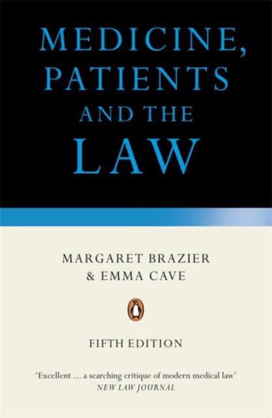 Medicine, Patients and the Law - cover