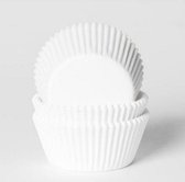 House of Marie - Cupcake Cups Wit 50x33mm. 50st standaard