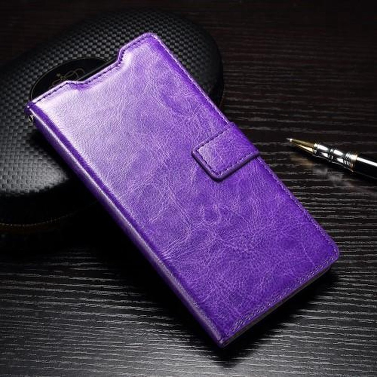 Celltex cover wallet hoesje Geschikt voor: Huawei P9 paars