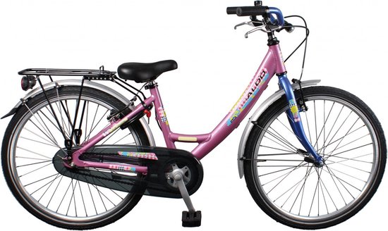 India Op tijd rechtop Aldo Girl Bike - Kinderfiets - Meisjes - Roze - 24 Inch | bol.com
