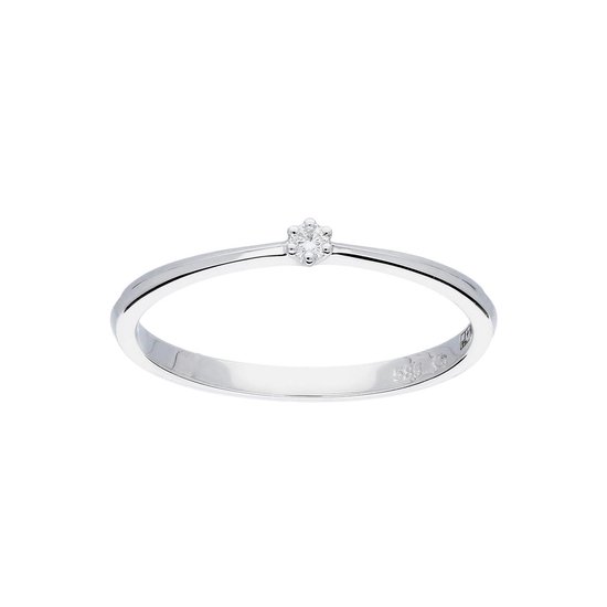 Glow ring met diamant solitaire - G/SI - 14kt - mt