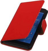 Bookstyle Hoes voor Sony Xperia E4g Rood