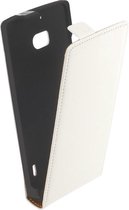 LELYCASE Lederen Wit Flip Case Cover Hoesje Nokia Lumia 930