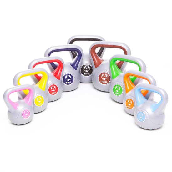 Set van 80kg Kettlebell »Powermonster« gewicht van plastic / Kettlebell