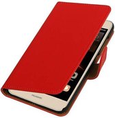 Mobieletelefoonhoesje.nl - Huawei Y5 II Hoesje Effen Bookstyle Rood