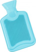 Premium  Blauwe Geribbelde Kruik  – 2 Liter – Blauw | 100% Natuurlijk Rubber Warmwaterkruik | BPA FREE