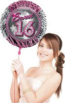 Folieballon Sweet 16 roze