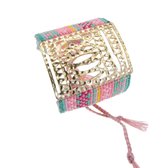 Verstelbare armband ibiza stijl met kraaltjes