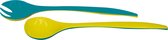 Zak!Designs Twotone Saladebestek - Melamine - 29 cm - Aqua Blauw/Golden