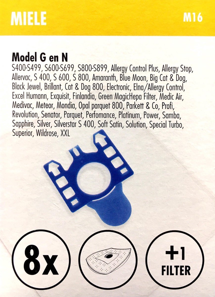 EASYFIKS - STOFZUIGERZAK- MIELE GN -S400-600 8 STUKS - 09917730