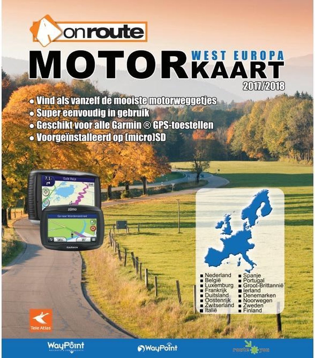 OnRoute Motorkaart West-Europa 2017/2018 (micro)SD | bol.com