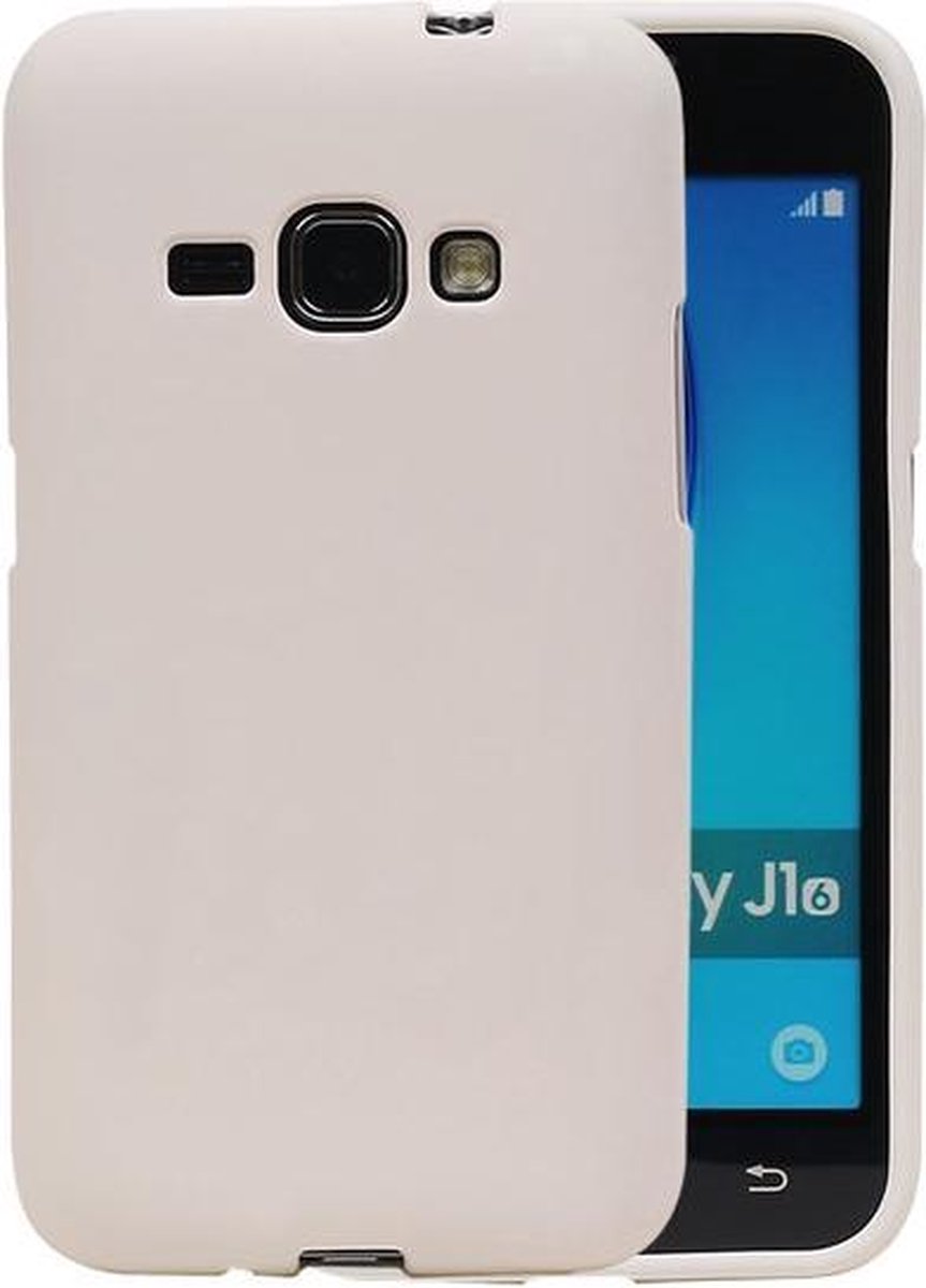 Wit Zand TPU back case cover hoesje voor Samsung Galaxy J1 2016