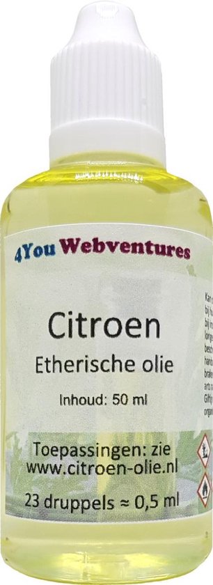 Intentie haak zondaar Pure etherische citroenolie - 50 ml - etherische olie - essentiële citroen  olie | bol.com