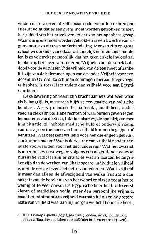 Tekstpagina met een voetnoot over R.H. Tawney en gelijkheid.