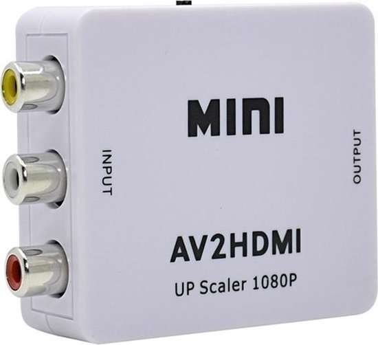 Witte RCA AV HDMI CVBS-naar-HDMI-adapter HD 720P 1080P AV naar HDMI Mini  av2hdmi Video... | bol.com