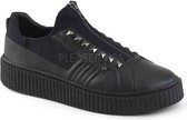 EU 36 = US 4 | SNEEKER-125 | 1 1/2 PF Round Toe Zip Front Low Top Creeper Sneaker