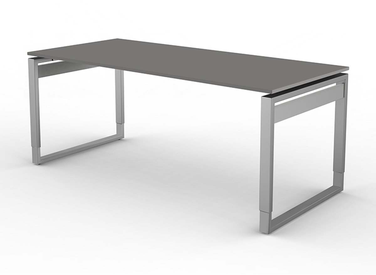 Kerkmann Bureau Workspace 180cm grijs hoogte verstelbaar
