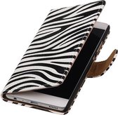 Zebra booktype wallet cover hoesje voor LG G Pro 2 F350