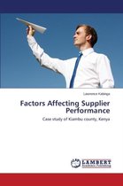 Factors Affecting Supplier Performance