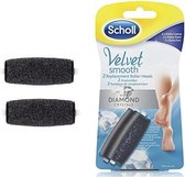 Scholl - Velvet Smooth Diamond Replacement Roller Heads ( 2 Pcs, Extra Rough ) Spare Heads -