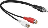 Tulp Splitter RCA Male - 2x Tulp Contra RCA Female