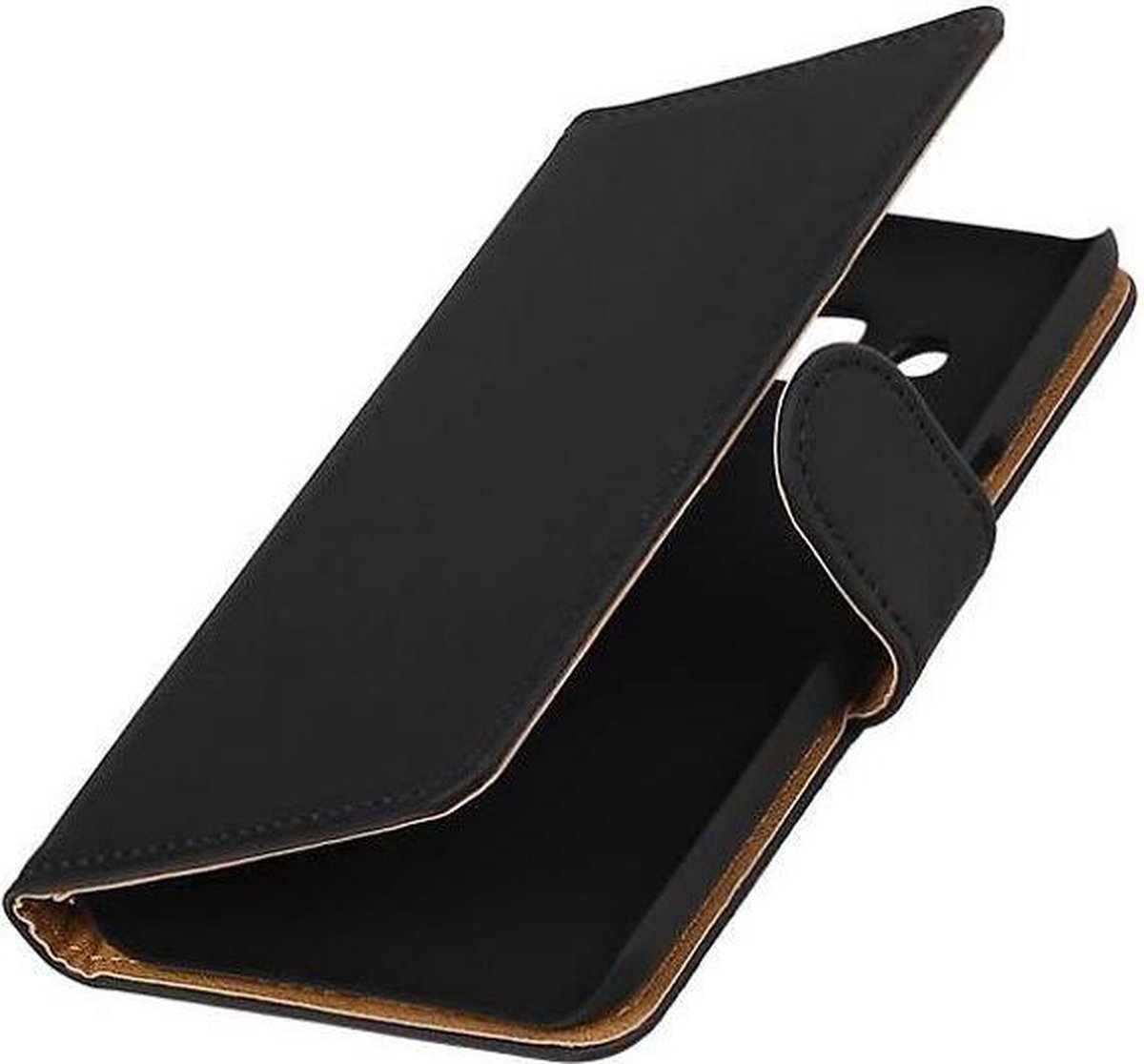 Effen Bookstyle Hoes Geschikt voor Samsung Galaxy J2 J200F Zwart