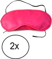 Slaapmasker roze 2 stuks