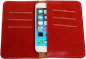 Rood Pull-up Medium Pu portemonnee wallet voor Apple iPhone 6 / 6s
