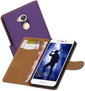 Bookstyle Wallet Case Hoesjes Geschikt voor Huawei Honor 6 A Paars