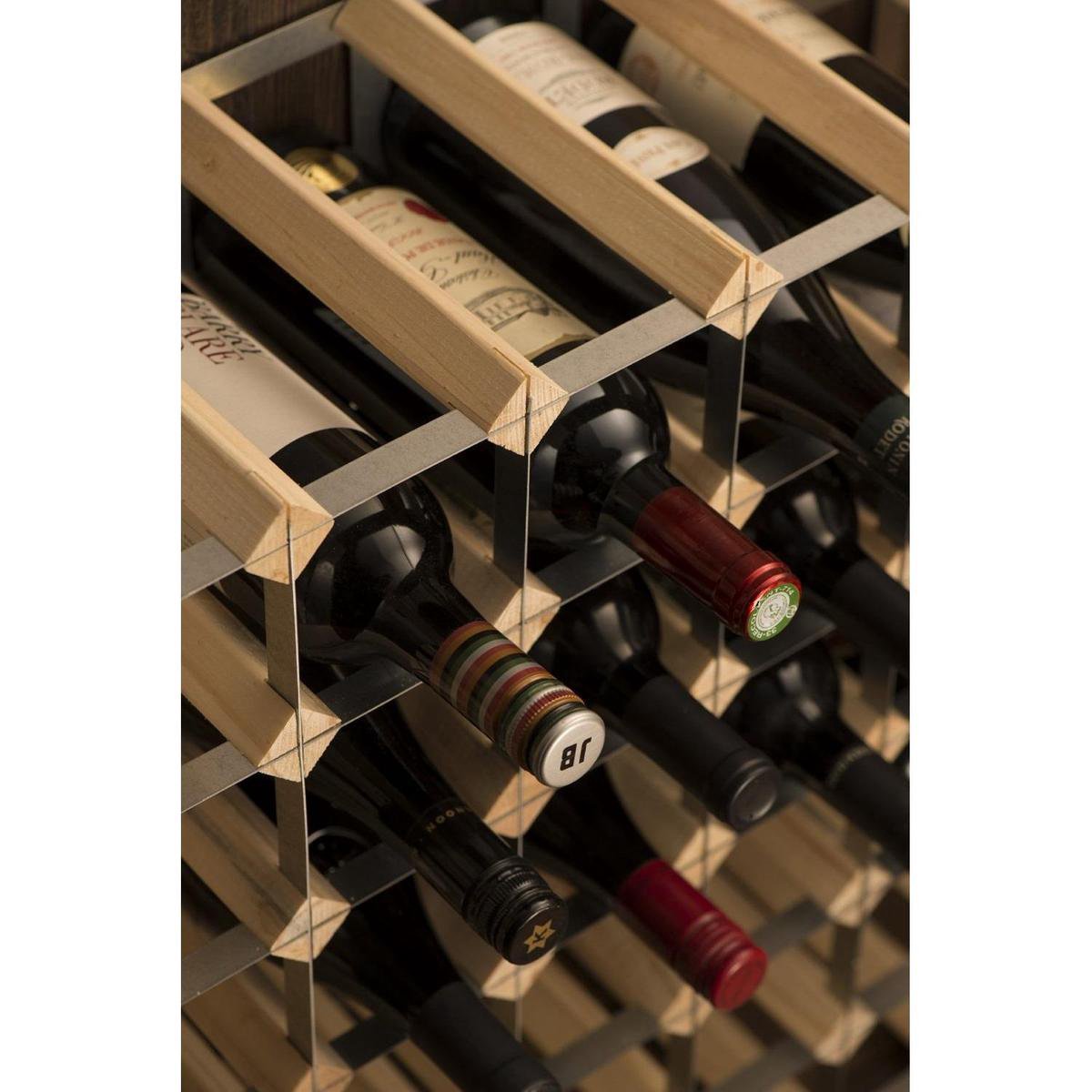 Traditional Wine Rack Co Self Assemble Wijnrek, 42 flessen zwart