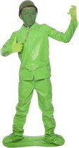 Groen speelgoedsoldaatje verkleedpak | Kinderverkleedkleding maat 104/116