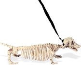 Honden skelet aan riem - Feestdecoratievoorwerp - One size