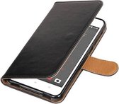 Pull Up TPU PU Leder Bookstyle Wallet Case Hoesjes voor HTC Desire 825 Zwart