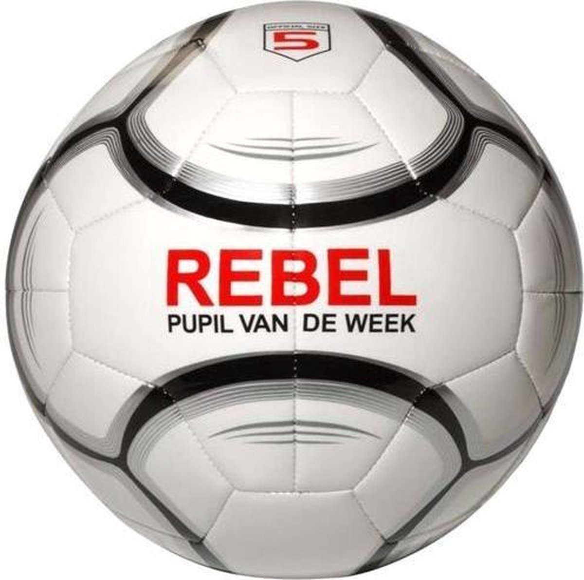 Rebel Voetbal Pvc Maat 5 Wit / Zilver (pupil Van De Week)