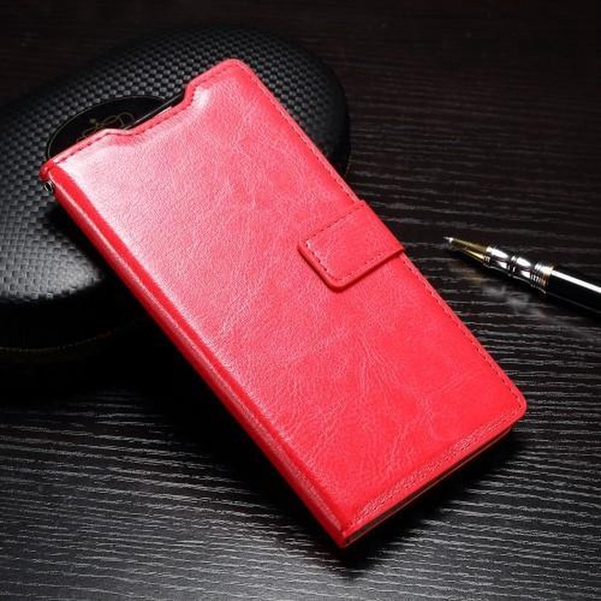 Celltex cover wallet hoesje Geschikt voor: Huawei P9 rood