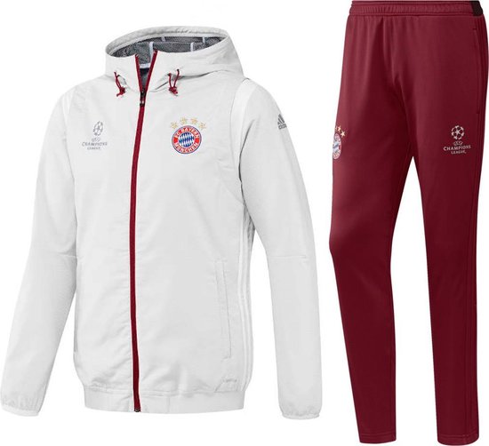 Boekhouder halfrond Rationalisatie Adidas Bayern Munchen Champions League Trainingspak - Maat S - Kleur  Wit/Rood | bol.com