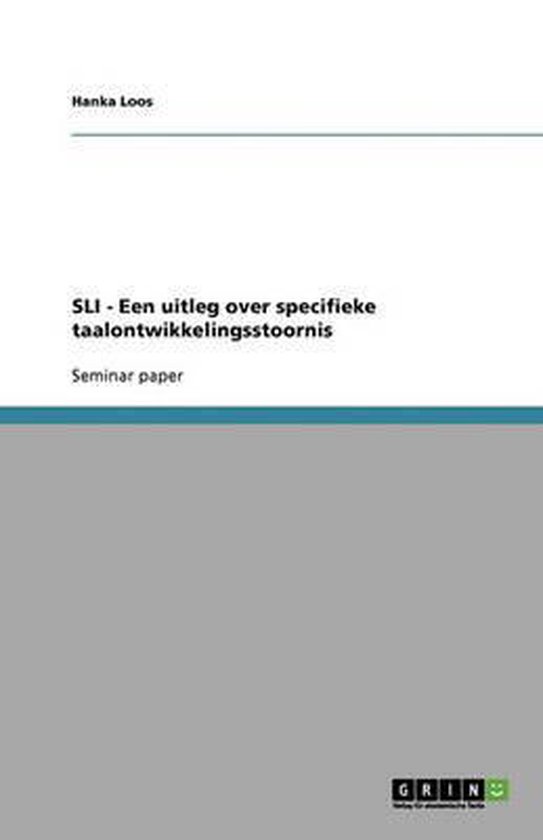 Sli - een uitleg over specifieke taalontwikkelingsstoornis - cover