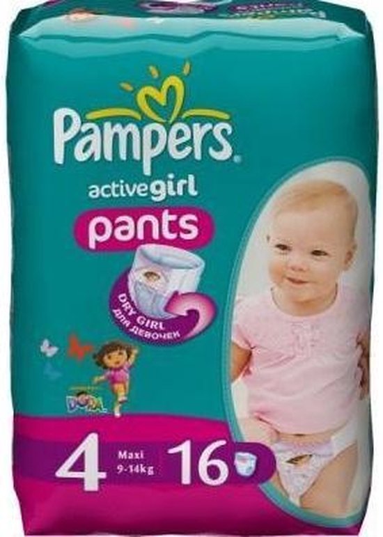 Pampers Active Girl Pants Dora - Maat - 16 broekjes | bol.com