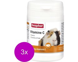 3x Beaphar Vitamine C Voor Cavia - Voedingssupplement - 180 tabletten per doosje