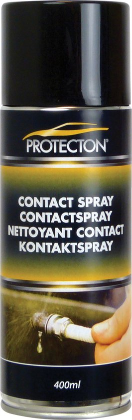 Protecton Contactspray - Voor het reinigen van elektrische contacten - Verwijderen van olie, vuil, stof, fluxresidu & condensatie - Droogt snel - Onder elke hoek te gebruiken - 400ml