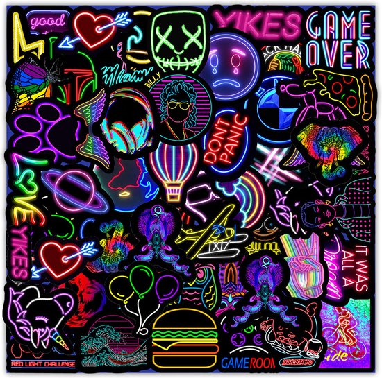 Neon stickers deals
