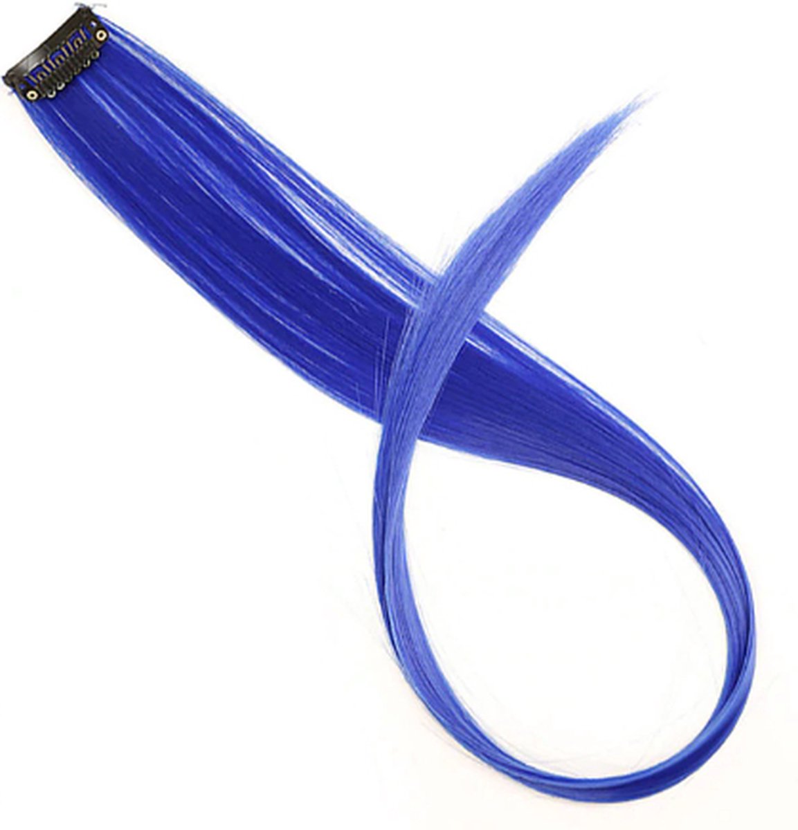 FISKA - Hairextension Donker Blauw - Clip In Haar - Haar Extension - Nephaar - Kunsthaar - Carnaval - Verkleden